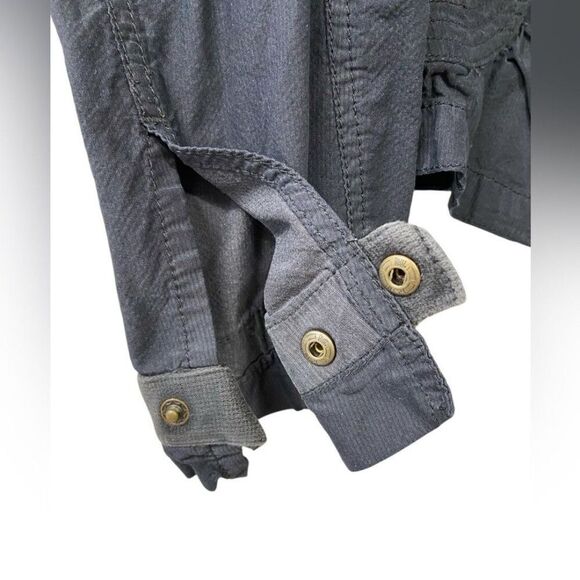 Mexx Vintage Black Button Front Shirt Jacket Size 12 - Picture 9 of 11